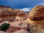 fantastic rock formation in a canyon