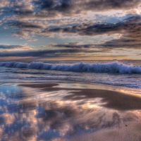 lovely sea waves coming ashore 