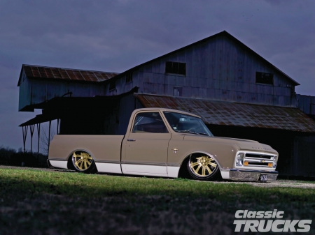 1968-Chevy-C10 - Bowtie, GM, Truck, Slammed