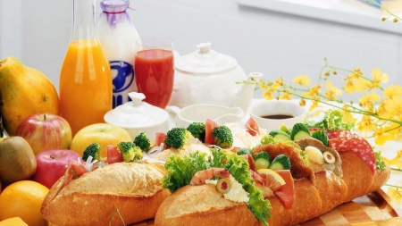 Sandwich - drink, drinks, delicious, juice, food, photo, vegetables