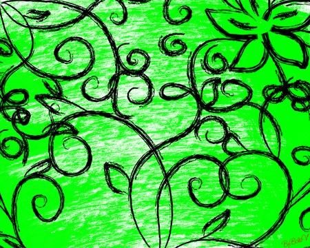 Drawing - draw, paint, hand, green, frog