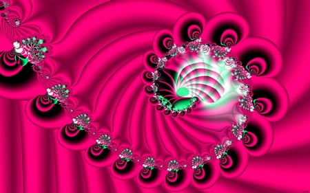 Pink Fantasy Swirl - cg, fantasy, computer art, swirl, pink, fractal