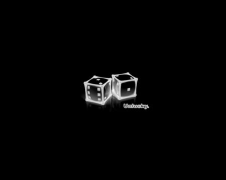 Unlucky - dice, black, white