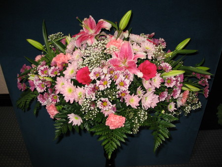 Floral bouquet - lilies, bouquet, flowers, fern