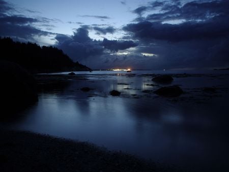 	Reflections - reflections, sea, blue, dark