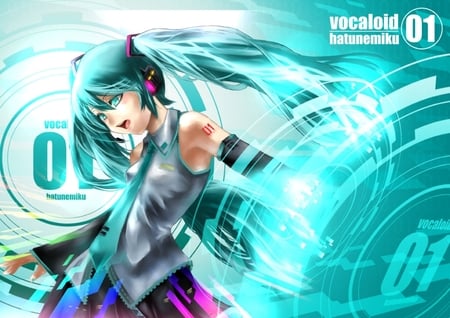 miku vocaloid - anime, miku vocaloid