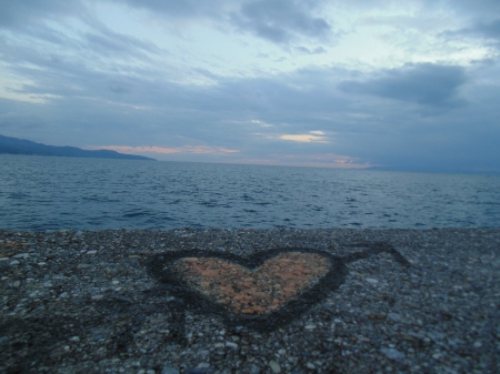 Arrow Heart - Kalamata, Heart, Greece, Sea