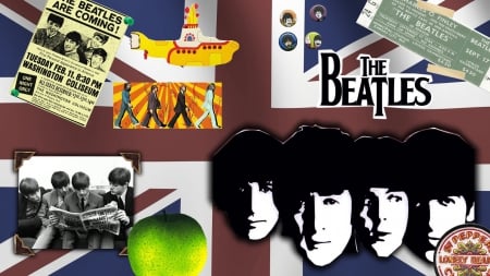 THE BEATLES Fab 4 - england, band, music, sixties, the beatles, black, fabulous, vintage, photoshop, four