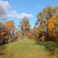 Autumn.  Buse Castle Mound.