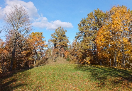 Autumn.  Buse Castle Mound. - landscape, nature, others, autumn