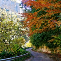 mountain road in aragon spain