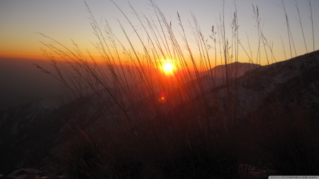 Dusk tochal - wallpaper, abstract, grass, light, photography, nature, sunset, mountains, winter, landscape, hd, sun, sky, sunlight, scene, sunrise, dawn