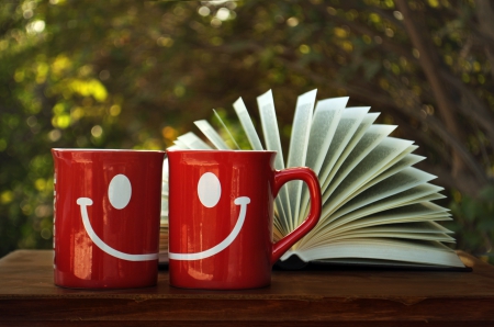 Mugs - coffee, coffeemugs, book, artwork, still life