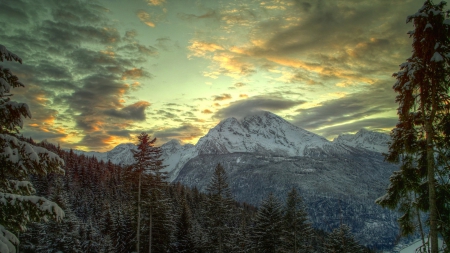 gorgeous mountains in bavaria germany hdr