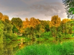 picturesque lake near hamburg germany hdr