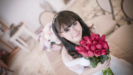 *** Girl and roses *** - red, roses, people, model, female