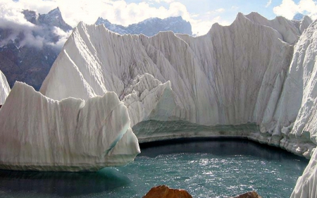 Ice Berg - mountains, iceberg, ocean, nature