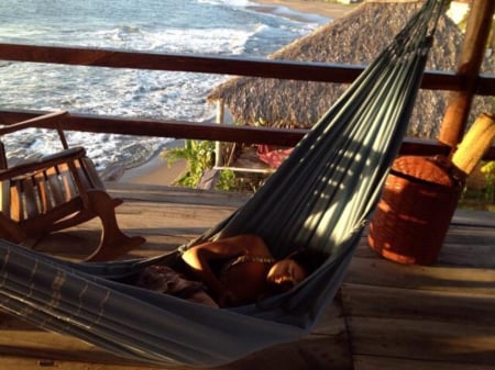 Asleep Amidst Shadows And Sun - hammock, people, beach, other