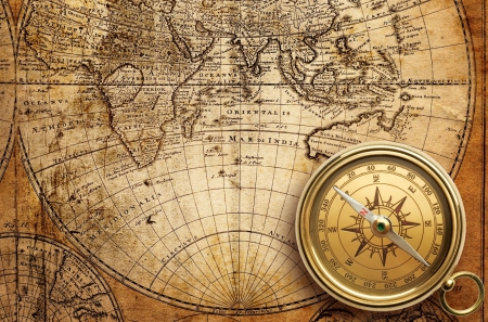 Map - old, map, compass, photography, old map, maps, old things, old maps