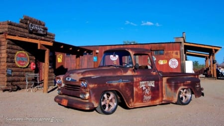 Rusty's Ranch Saloon - vehicles, pickup truck, cars, chevy