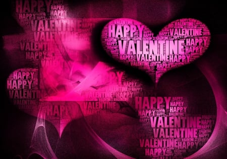 Happy Valentine's Day! - word, hearts, words, heart