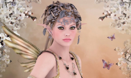 FAIRY ELF - wings, elf, fairy, female