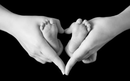 *** With love *** - adolt, people, baby, feet, hands