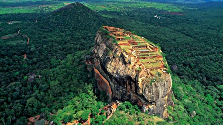 Sigiriya Rock, Sri Lanka - lion rock, historical, UNESCO WHS, forest, archeaological