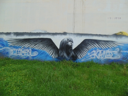 Angel Girl - kalamata, graffity, angel, greece