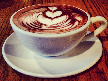 CAFE' with LOVE - coffee, heart, cappucino, design, cup