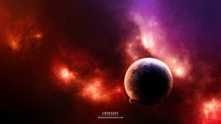 Odyssey - planets, odyssey, 3d, galaxies, space, gases