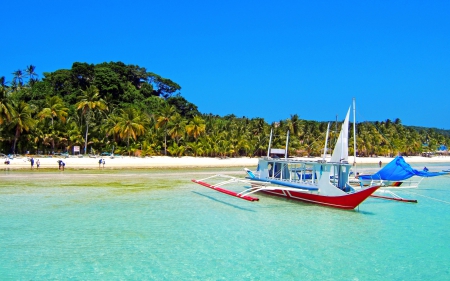 *** Summer beach *** - summer, yacht, beach, ocean, nature