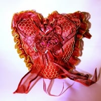 ~ Red Lacey Heart