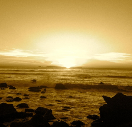 Sunset - beach, baja, ocean, sunset