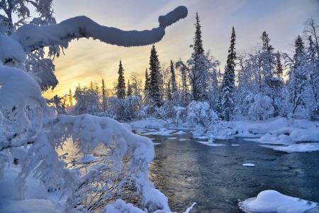 *** Winter *** - snow, river, winter, nature