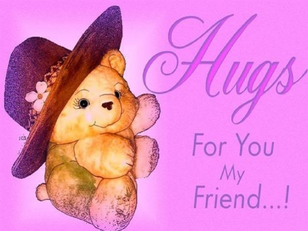 Hugs - toy, hugs, bear, friend