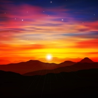 Glorious Mountain Sunset