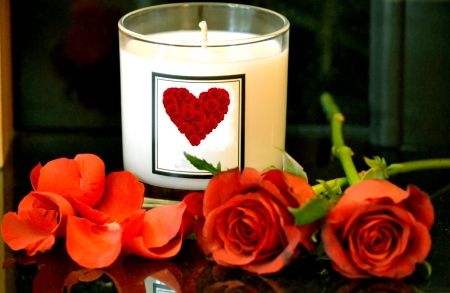 ♡.♡HAPPY VALENTINE's DAY ♡.♡ - roses, valentines, orchid, flower, happy, flowers, nature, candles, day