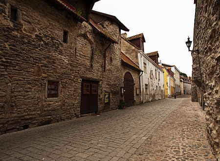 Tallinn. Estonia - the old, Tallinn, Street, city, medieval, Estonia, views, Old, walls, encasing