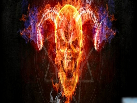 Fire Skull - Evil, Fire Skull, Fire, Skull