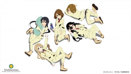 Stike A Pose Girls!! - tainaka ritsu, anime, camera, akiyama mio, nakano azusa, k on, friends, kotobuki tsumugi, hirasawa yui