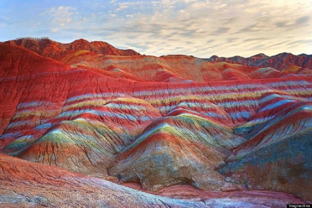 RAINBOW MOUNTAINS - colored, mountains, sandstone, minerals