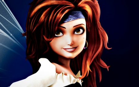 The pirate fairy (2014) - fantasy, redhead, zarina, wings, girl, movie, disney, the pirate fairy