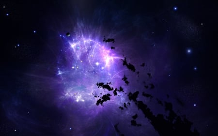 Space Dust - space, gases, universe, purple, galaxies