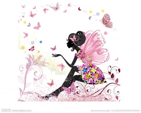 VALENTINE FAIRY - love, wallpaper, fairy, valentine, happy