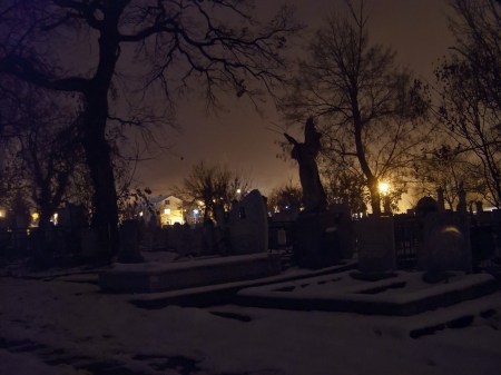 Last guard - last, guard, graveyard, tombstone, winter, grave