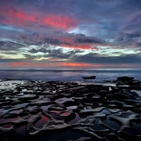 Sunset on La Jolla Beach, San Diego, Ca