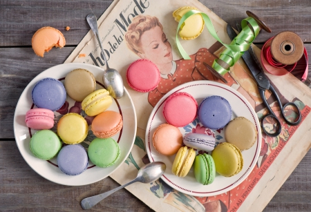 Macarons - macarons, colorful, sweets, colors