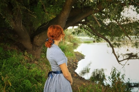 Women - hairs, ginger, model, Women