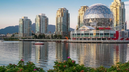 wondrous science world in vancouver - city, modern, museum, bay